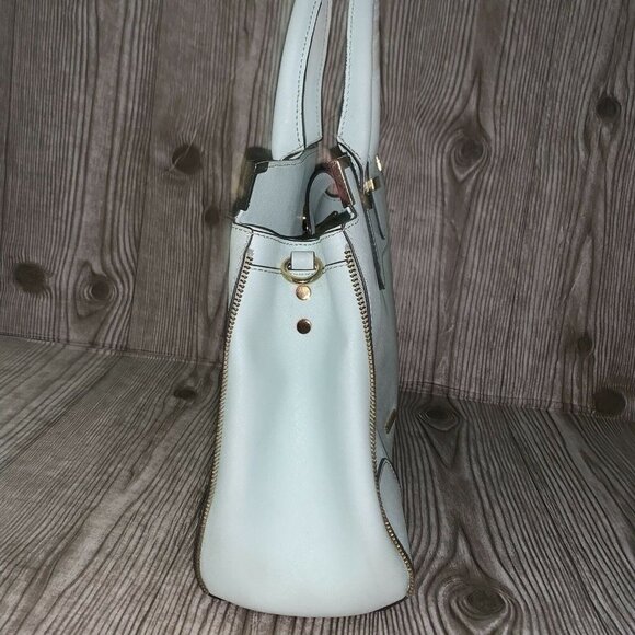 Rebecca Minkoff Mint Green Leather Animal Print Lined  Tote Shoulder Bag - Picture 9 of 12